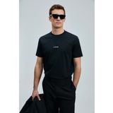 Lufian 111020235 Marcus Modern Grafik Tişort Erkek T-Shirt SİYAH