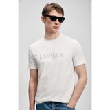 Lufian 111020280 Oscar Modern Grafik T- Shirt Tişört Erkek Tişort BEYAZ