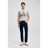 Lufian 111020305 Teddy Modern Grafik T- Shirt Erkek T-Shirt BEJ