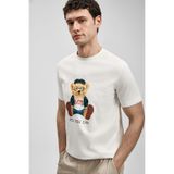 Lufian 111020305 Teddy Modern Grafik T- Shirt Erkek T-Shirt BEYAZ