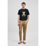 Lufian 111020305 Teddy Modern Grafik T- Shirt Erkek T-Shirt SİYAH