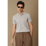 Lufian 111040091 Taş Polo Yaka Düz Kısa Kollu Erkek T-shirt