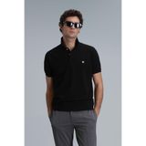 Lufian 111040164-100100 Laon Siyah Günlük Polo Yaka Erkek T-shirt