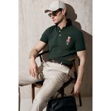 Lufian 111040245 Brady Smart Erkek Polo Yaka Tişört Erkek Tişort HAKİ