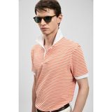Lufian 111040248 Landon Smart Polo Yaka Tişört Erkek Tişort - 2XL - Turuncu
