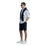 Lufian 111210081 Lacivert Erkek Cosmo Spor Chino Slim Fit Şort