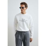 Lufian 112030199 Cole Erkek Sweatshirt - Beyaz