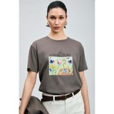 Lufian 121020040 Poly Kadın T-Shirt Kadın Tişört VİZON
