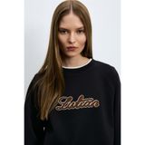 Lufian 122030029 Ander Kadın Örme Kadın Sweatshirt - Siyah