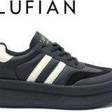 Lufian 122230019 Chrıstına Sneaker Unisex Deri Spor Ayakkabı Siyah