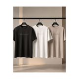 Lufian 3 Lü Avantajlı Set Premium Kalite Yazlık Kısa Kollu Erkek Tişört / T-shirt