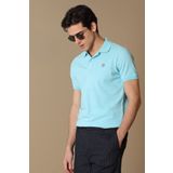 Lufian 627111040091 Mavi Laon Spor Polo Yaka Erkek T-shirt