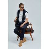 Lufian Albert Smart Erkek Chino Pantolon Comfort Pileli Lacivert