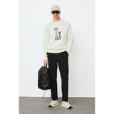 Lufian Alfred Erkek Sweatshirt Kırık Beyaz
