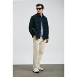 Lufian Andre Erkek Örme Ceket Regular Kalıp %100 Polyester Lacivert Renkli Dokuma 112120261 - 6 Drop - 54