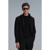 Lufian Asel Spor Erkek Blazer Ceket Slim Fit Siyah - 52