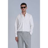 Lufian Barka Erkek Basic Gömlek Slim Fit Beyaz