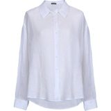 Lufian Barrı Kadın Keten Gömlek - Beyaz - 2XL