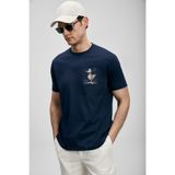 Lufian Baskılı% 100 Pamuk Bisiklet Yaka T Shirt Erkek T SHİRT 111020313
