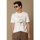 Lufian Best Beyaz Grafik Basic Erkek T-shirt