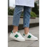 Lufian Beyaz & Yeşil Deri Sneaker - Şık ve Rahat Günlük Ayakkabı