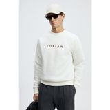 Lufian Bren Erkek Sweatshirt Kırık Beyaz - XL
