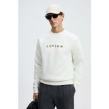 Lufian Bren Erkek Sweatshirt Kırık Beyaz