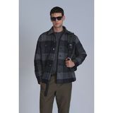 Lufian Broken Erkek Basic Gömlek Slim Fit Siyah - XL