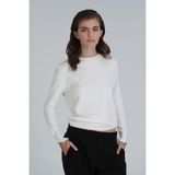 Lufian Bronte Kadın Kazak - XL - Ekru