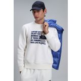 Lufian Bud Erkek Sweatshirt Kırık Beyaz