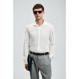 Lufian Carl Erkek Basic Gömlek Regular Fit - Beyaz - 4XL