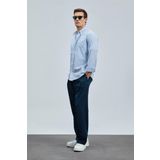 Lufian Charles Erkek Basic Gömlek Regular Fit Mavi 111010638