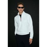 Lufian Chase Erkek Sweatshirt Kırık Beyaz