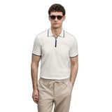 Lufian Chase Smart Erkek Polo Tişört Kırık Beyaz - 3XL
