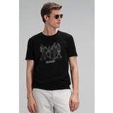 Lufian Colors Modern Grafik Siyah Erkek T-shirt