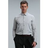 LUFIAN Danıel Erkek Basic Gömlek Slim Fit Gri