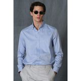 Lufian Daniel Erkek Smart Gömlek Slim Fit Mavi - XS