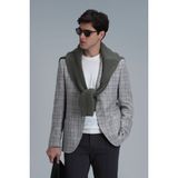 Lufian Dany Spor Erkek Blazer Ceket Slim Fit Gri - 48
