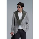 Lufian Dany Spor Erkek Blazer Ceket Slim Fit Gri