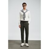 Lufian Daren Smart Erkek Chino Pantolon Slim Fit Haki