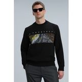 LUFIAN Dean Erkek Sweatshirt Siyah