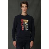 Lufian Dominic Lacivert Uzun Kol Erkek T-shirt