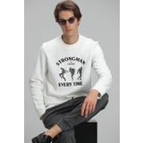 Lufian Edwın Kırık Beyaz Erkek Sweatshirt
