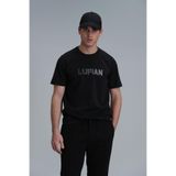 Lufian Erkek Benjamın Modern Grafik T-Shirt 111020197 Siyah M