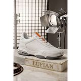 Lufian Erkek Beyaz %100 Hakiki Deri Sneaker - Hava Yastıklı Konforlu Günlük Spor Ayakkabı LFN-5401
