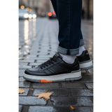 Lufian Erkek Deri Sneaker Ayakkabı Siyah