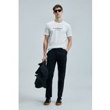 Lufian Erkek Fusıon Modern Grafik T-Shirt 111020250 Beyaz