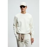 Lufian Erkek Grand Sweatshirt 112030192 Kırık Beyaz