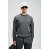 Lufian Erkek Grant Sweatshirt 112030179 Koyu gri