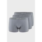 Lufian Erkek Mark 3 Adet Modal Dikişsiz Boxer 111080035 Açık Gri